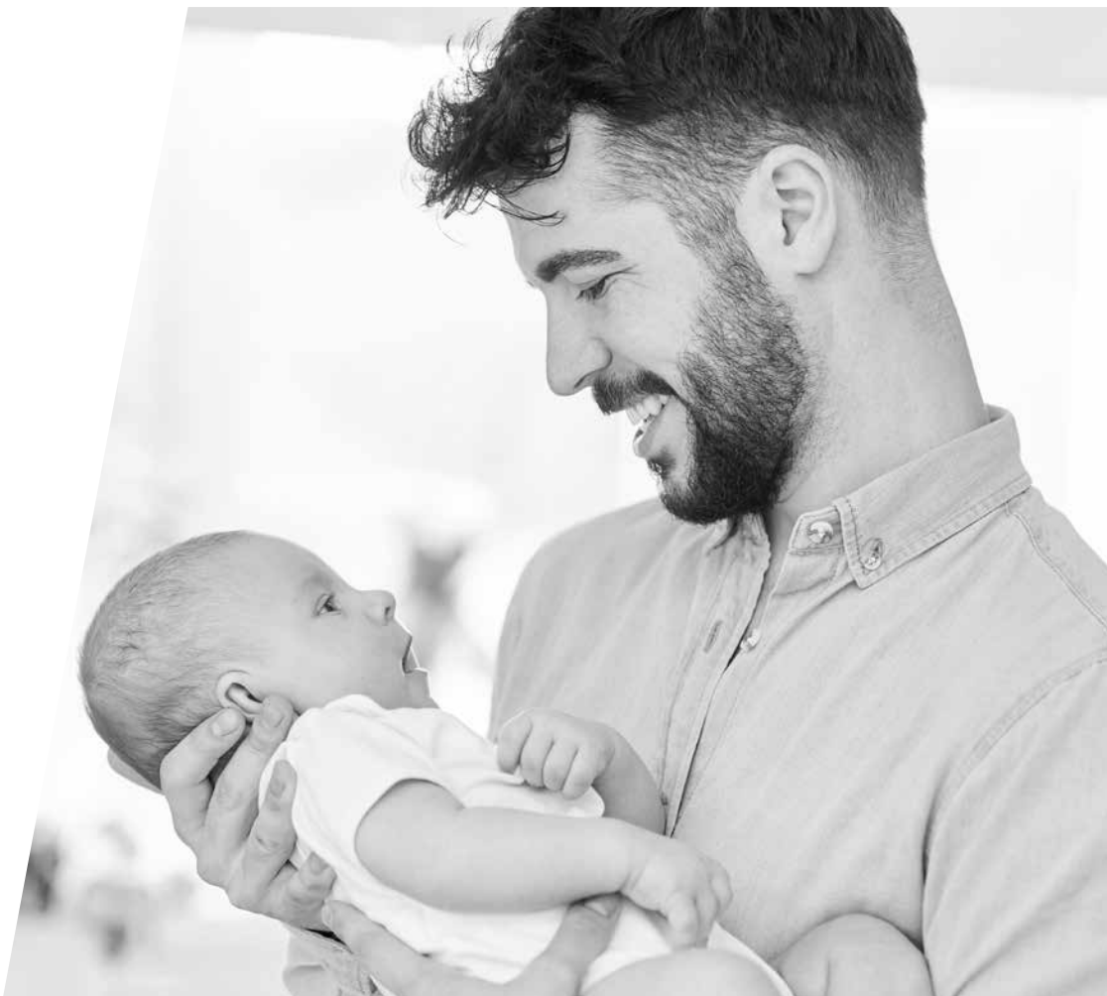 Vater und Baby